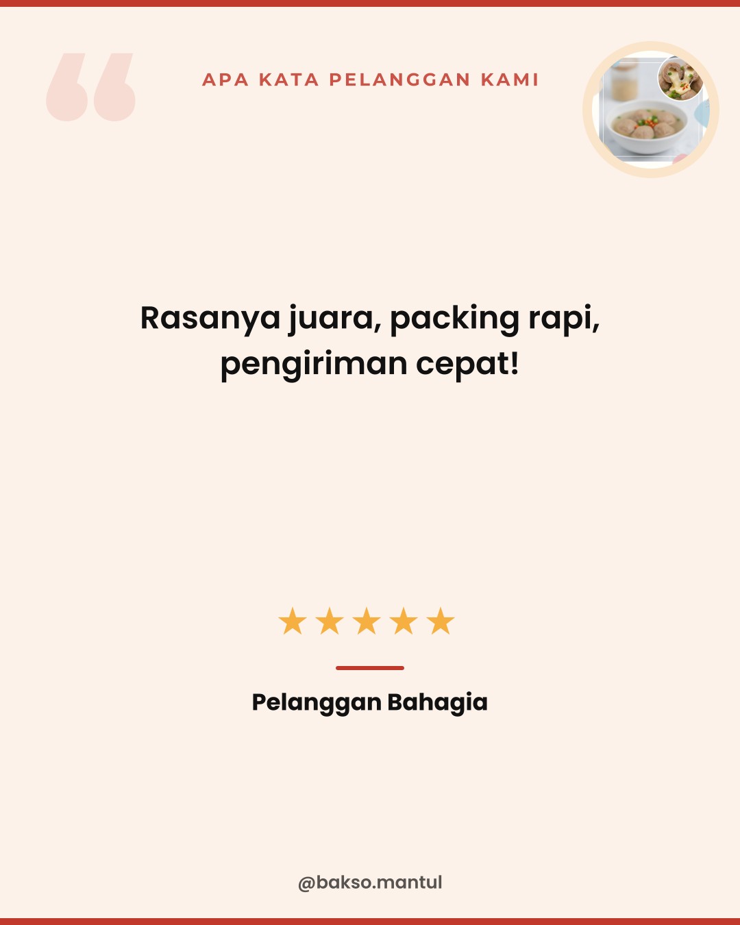 Sample Kuliner post @bakso.mantul