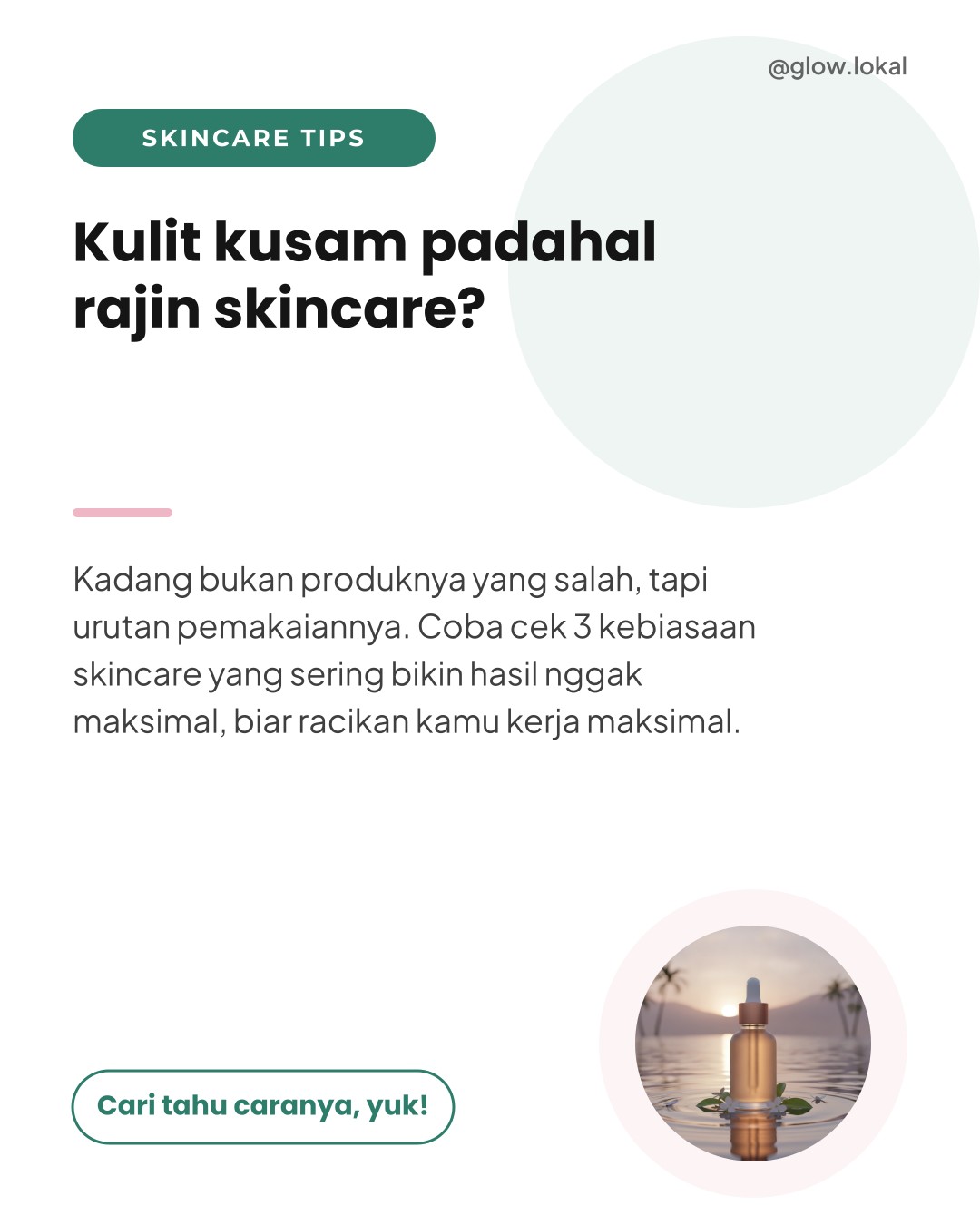 Sample Skincare post @glow.lokal